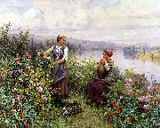 Daniel Ridgeway Knight On the Terrace at Rolleboise oil painting picture wholesale